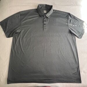 Callaway Mens 3XLT Golf Polo Shirt Opti Dri Performance Stripe Gray Short Sleeve